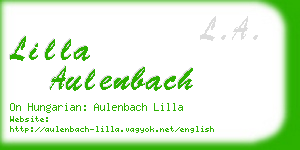 lilla aulenbach business card